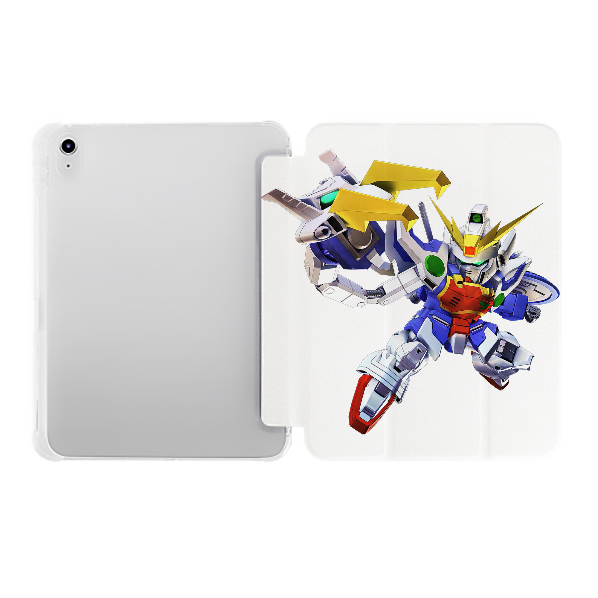 （画像用） 機動戦士ガンダム Mobile Suit Gundam IPad ケース ペン収納付き 三つ折りスタンド PUレザー×シリコン 対応機種9.5/10.5/10.9インチ